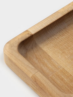 Блюдо для подачи Доляна, 18×10 см, 1 секция, дерево берёза, пропитана маслом