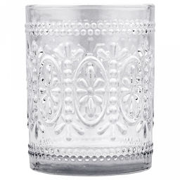 Винтаж Стакан стеклянный 320мл, д7,5см, h10см, рельефное, прозрачное стекло (Китай) Цена указана за штуку. В коробке 6 штук. - Домашняя мода фото 2