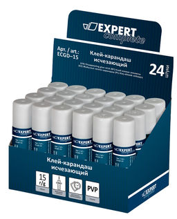 Expert Complete Клей-карандаш исчезающий, сиреневый, PVP ECGD-15 24 шт х 15 г
