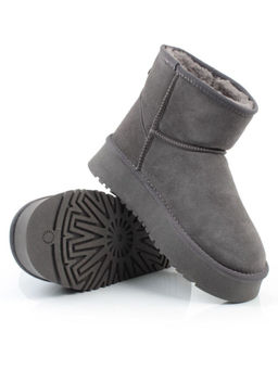 04-PF8521-5 GRAY Угги женские (натуральная замша, 100% шерсть)