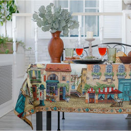 Скатерть Этель: Италия, 220 150 см, хлопок 100 %, саржа, 190 г/м  фото 4