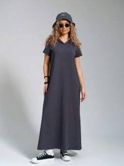 970 Платье-мантия "Серый"