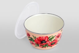 Миска эмалированная с пластастиковой крышкой 16 см - Metrot фото 2