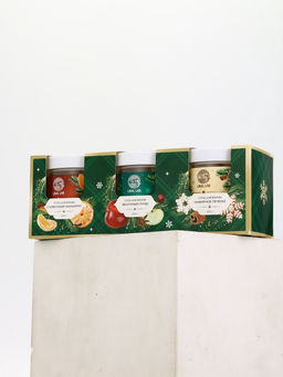 Соль для ванны, набор 3 шт х 200 г, мандарин, яблочный пунш, имбирное печенье, URAL LAB