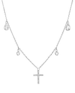 Колье из серебра куб.циркон., ТФК-14175