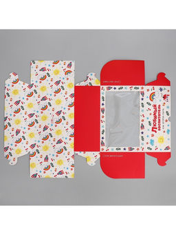 Цена за 5 шт. Коробка для капкейков, кондитерская упаковка с окном, 6 ячеек, «Любимый», 25 х 17 х 10 см