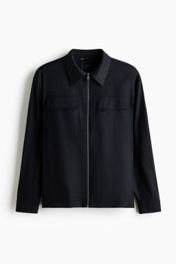 Sobrecamisa en mezcla lino Easy Care Regular Fit