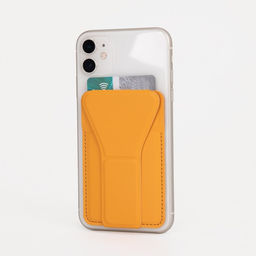 Картхолдер на телефон, искусственная кожа, цвет жёлтый - Simaland фото 2