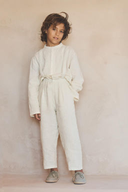 6-10 A?OS/ PANTAL?N 100% LINO TIRANTES EXTRAIBLES LIMITED EDITION / Gris perla