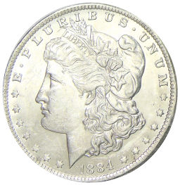 1 доллар 1884 года O США Доллар Моргана