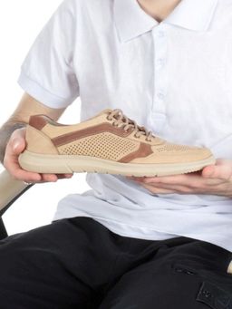 Б699А-3 BEIGE Полуботинки мужские (натуральная замша) - Фабричный китай фото 2