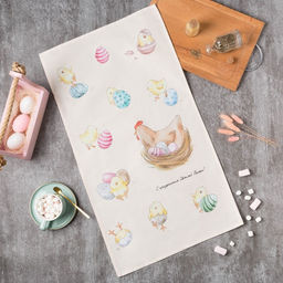 Полотенце Светлой пасхи 40х73 см, 100% хл, саржа 190 гр/м2