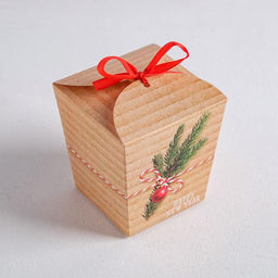 Цена за 5 шт. Бонбоньерка новогодняя Happy new year, 7.5×8×7.5 см
