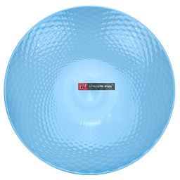 "ДМ" Блюдо фарфоровое "Плетенка-колор" д205мм, h35мм, голубой (Китай)