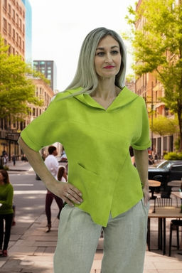 Блуза умягченный лен 100% - Елецкие узоры фото 9