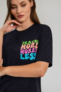 Арт. 4142 Туника женская 44-54(6 шт) Цвет:черный - Калинка фото 7