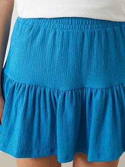 Beli Lastikli Dokulu Kad?n ?ortlu Etek