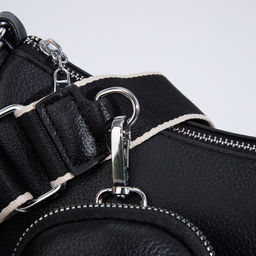 Сумка-багет на молнии, с кошельком, цвет чёрный - Simaland фото 6