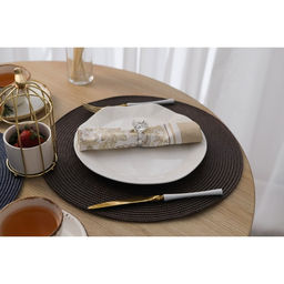 Салфетка сервировочная на стол Доляна «Лофт», d=38 см, коричневая