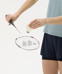 Набор для бадминтона Wish Steeltec 9 (2 ракетки), белый/красный  фото 9