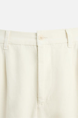 RELAXED FIT PLEATED TROUSERS - Zara фото 9