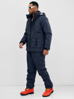 Горнолыжный костюм мужской зимний темно-серого цвета 394TC - Leifensh фото 8