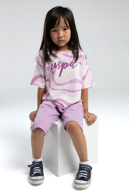 K_z _ocuk Lila Pijama Tak_m_ Sepette S_rpriz _ndirim - U.s. polo assn фото 3
