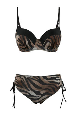 Leopar Desenli Renk Bloklu Balconette Kapl? Yuksek Bel Regular Bikini Tak?m? TBESS26BT00002 - Trendyolmilla фото 5