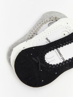 Desenli Kad?n Babet ?orap 3l?