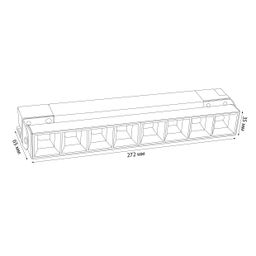ULB-Q283 20W/4000K WHITE Светильник-прожектор светодиодный трековый. Линейный. 1600 Лм. Белый свет (4000К). Корпус белый. ТМ Volpe