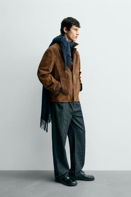 SUEDE LEATHER OVERSHIRT - Zara фото 13