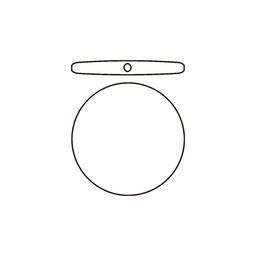 Бусина стеклянная Zlatka DBT-02 24 мм 6 шт в пластиковой упаковке СК/Распродажа №03 оранж./белый/желтый