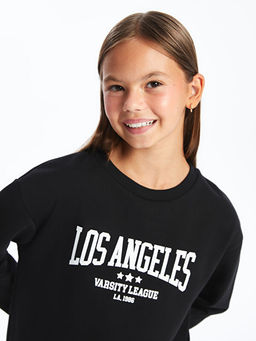 Bisiklet Yaka K?z ?ocuk Sweatshirt