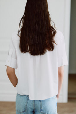 CAMISA PECHERA CORBATA ZW COLLECTION / Blanco - Zara фото 3