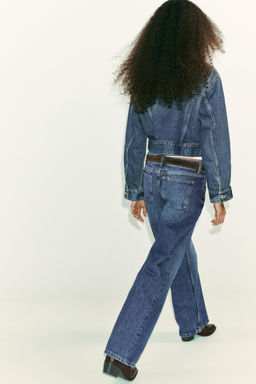 Z1975 WIDE-LEG LOW-RISE JEANS WITH BELT - Zara фото 6