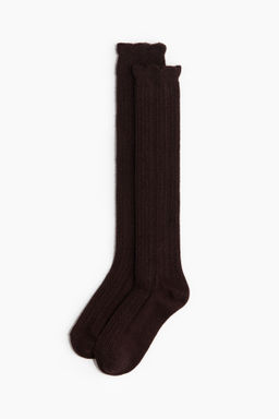 Calcetines a la rodilla en punto con dise?o