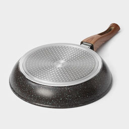 Сковорода Magistro Granit, d=26 см, съёмная ручка soft-touch, антипригарное покрытие, индукция, кованый алюминий, чёрная фото 8