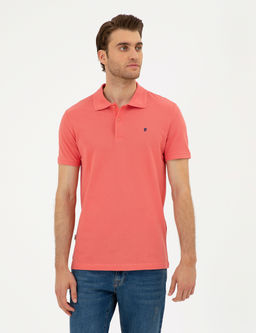 Mercan Slim Fit %100 Pamuk Polo Yaka Basic Ti__rt