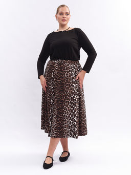 Юбка леопардовая UB17407LEO03