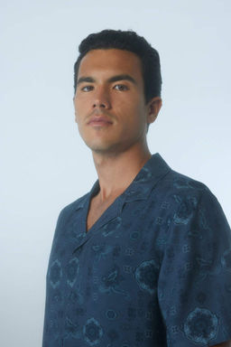 Рубашка из вискозы с коротким рукавом стандартного кроя с рисунком - Defacto фото 4