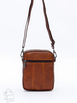 Сумка мужская кожаная 8611S brown Fuzhiniao