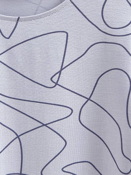 CONTE Боди из вискозы с расклешенными рукавами LBD 3145 pearl blue-lines - Conte elegant фото 8