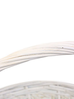 Корзина плетёная для хранения Vara, с ручкой, белая, набор 3 шт.