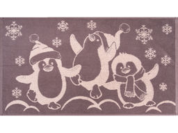 Полотенце махровое 6с103.412ж1 Пингвины(т.с.мальв1) 50х90см