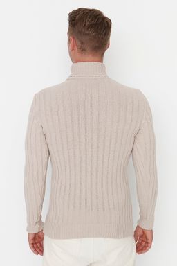 TRENDYOL MAN Ekru Slim Fit Yunlu Bal?kc? Yaka Basic Triko Kazak TMNAW21KZ0392 - Trendyolmilla фото 5