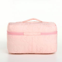 Косметичка-сундучок на молнии, с ручкой, с подкладом, розовая - Simaland фото 2