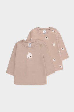 К 301944-2уп/темно-бежевый,мини слоники джемпер яс