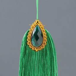 Цена за 10 шт. Подвеска текстиль, пластик Кулон Восток, зелёная, 1415 см - Simaland фото 2