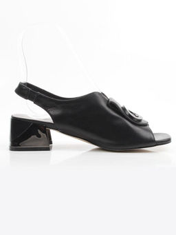 08-XL660-1 BLACK Босоножки женские (натуральная кожа)