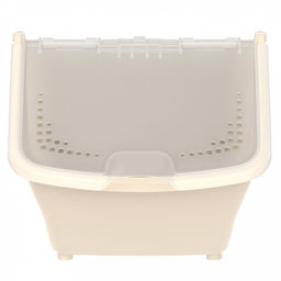 Контейнер для продуктов 10,5л, 33,7х23,8х21,7см, откидная крышка с отверстиями, полипропилен, слоновая кость (Россия) - Домашняя мода фото 6